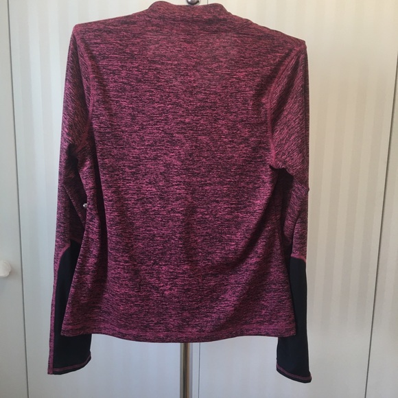 NWOT Zelos burgundy half zip quick dry pullover active top Size L - Picture 6 of 11